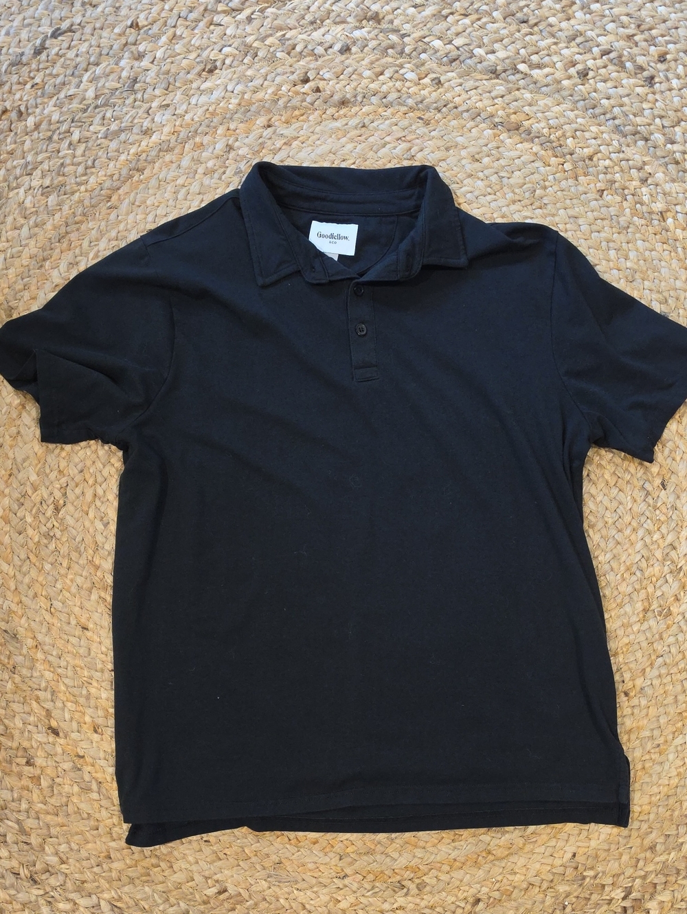 Goodfellow & Co Black Short-Sleeve Polo